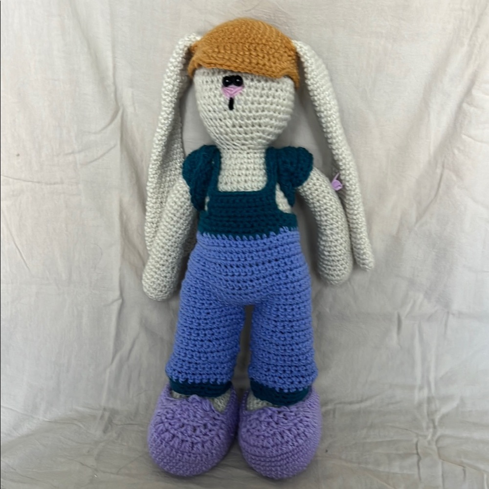 Blue and Purple Crochet Overalls Classic Design